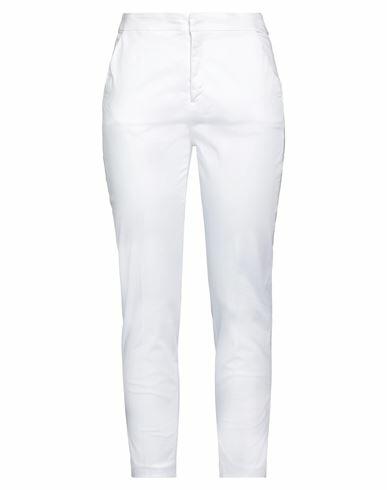 Barba Napoli Woman Pants White Cotton, Elastane Cover