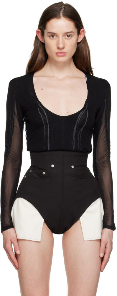 Y/Project Black Seam Allowance Bodysuit Cover