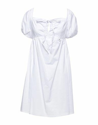 Relish Woman Mini dress White Cotton, Elastane Cover