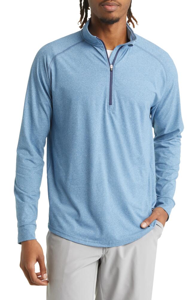 Swannies Hayes Half Zip Golf Pullover in Blue Heather Cover