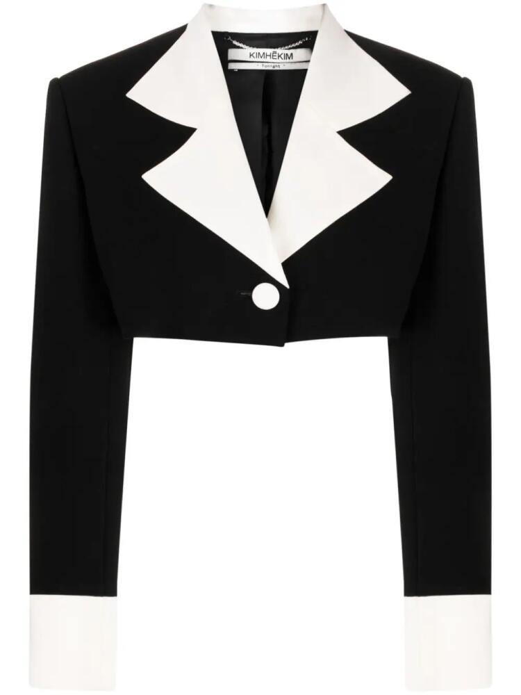 Kimhekim two-tone cropped jacket - Black Cover