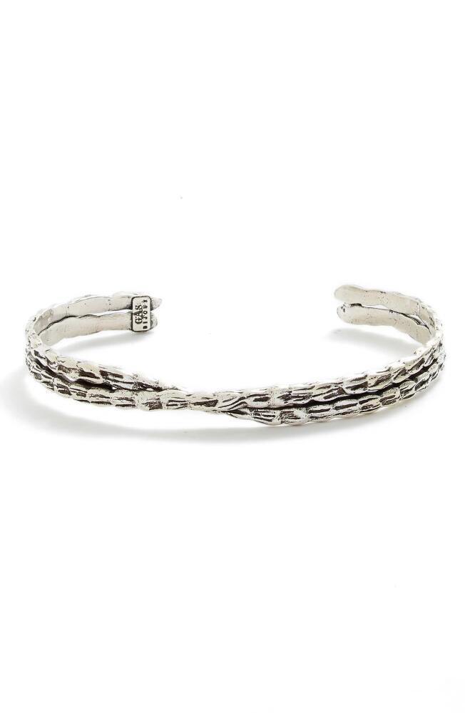 Gas Bijoux Liane Mini Cross Cuff Bracelet in Silver Cover