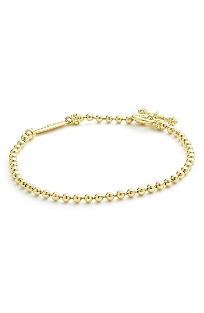 LAGOS Signature Caviar Ball Chain Bracelet in Gold Cover