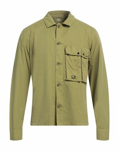 C. p. Company Man Shirt Sage green Cotton Cover