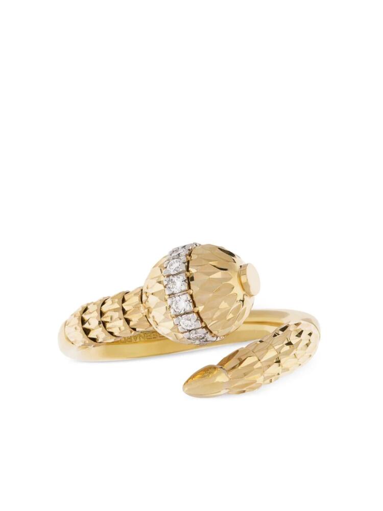 Officina Bernardi 18kt yellow gold Ophidia diamond ring Cover