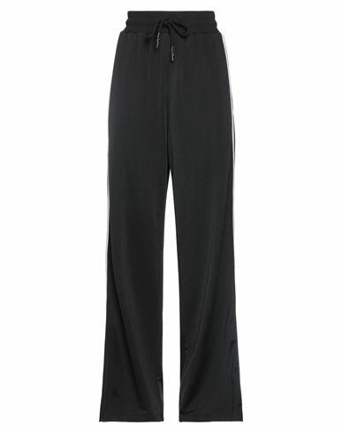 Brand Unique Woman Pants Black Polyester, Cotton, Elastane Cover