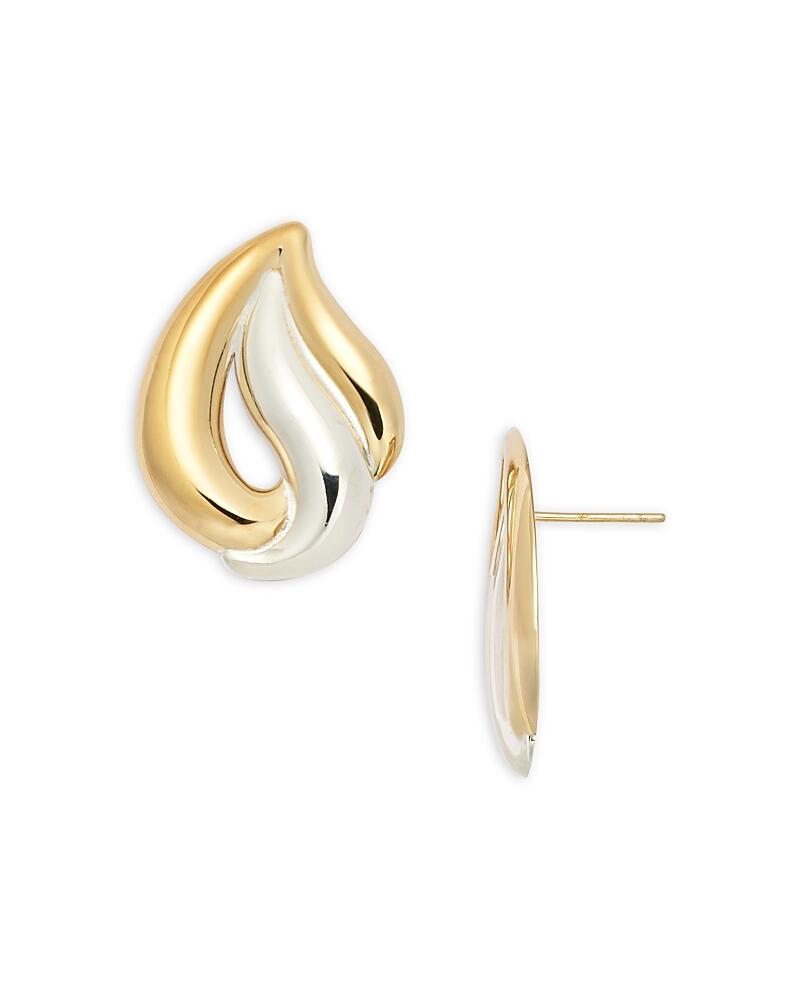 Jennifer Zeune Rio Tear Shape Drop Earrings in Sterling Silver & 18K Gold Plated Sterling Silver Cover