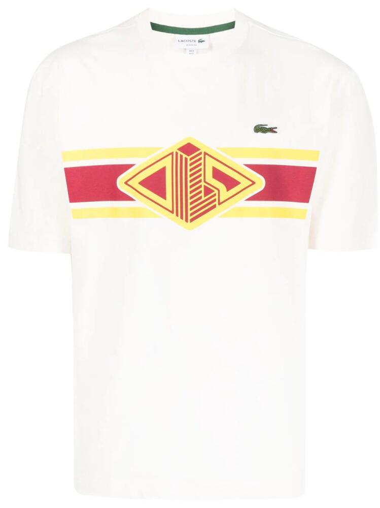 Lacoste logo-print crew-neck T-shirt - White Cover