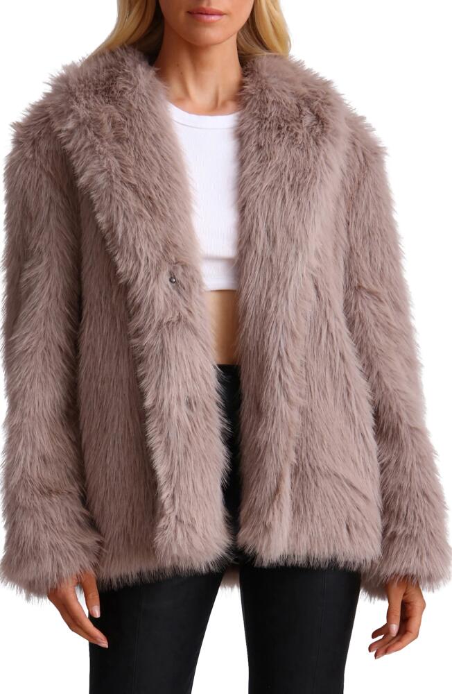 Avec Les Filles Faux Fur Jacket in Oyster Cover