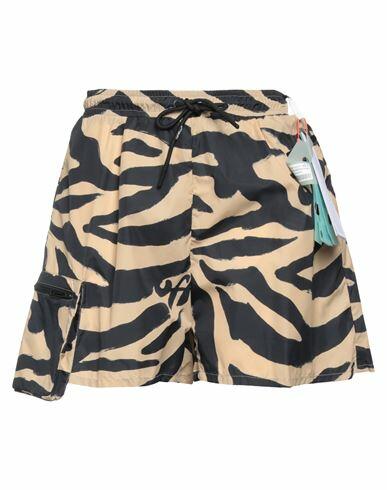 Off-white Woman Shorts & Bermuda Shorts Sand Polyamide Cover