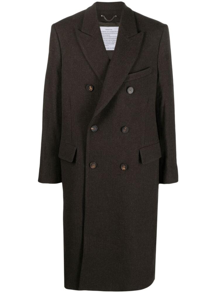 Golden Goose double-breasted virgin wool coat - Green Cover