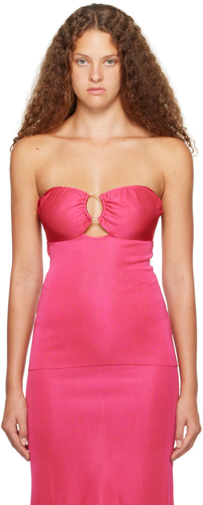 TOM FORD Pink Strapless Tank Top Cover