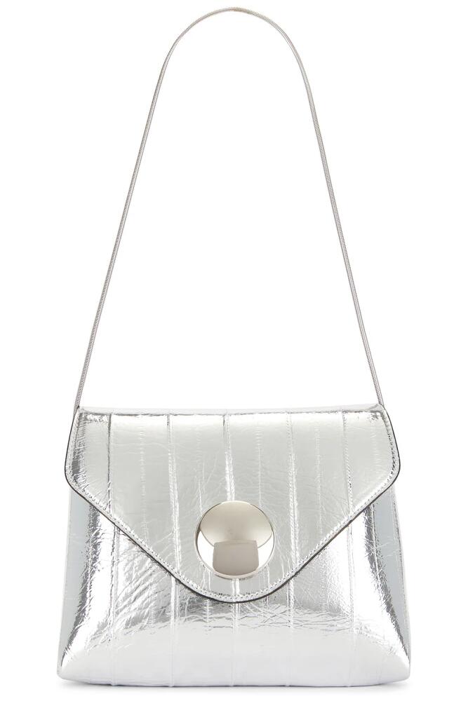 KHAITE Bobbi Shoulder Bag in Metallic Silver Cover