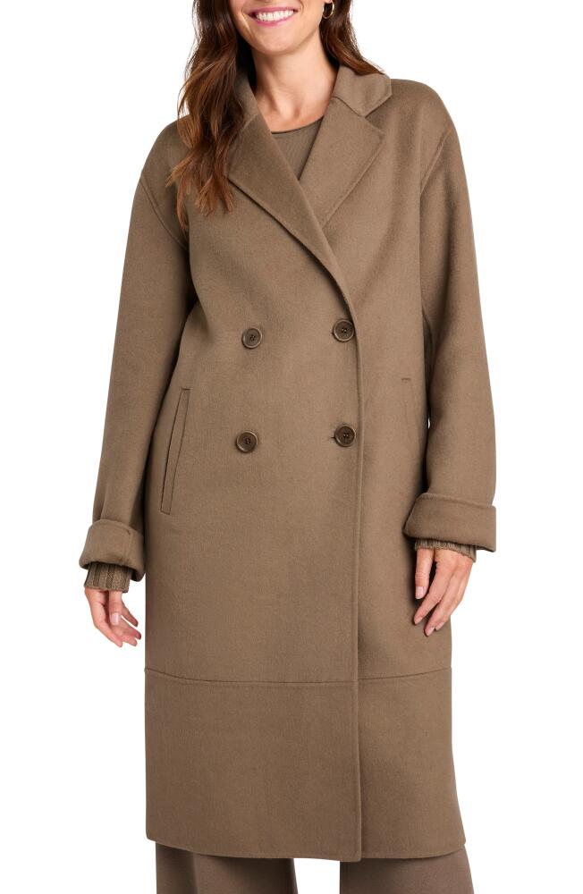 Splendid x Cella Jane Double Breasted Wool Blend Coat in Toast Cover