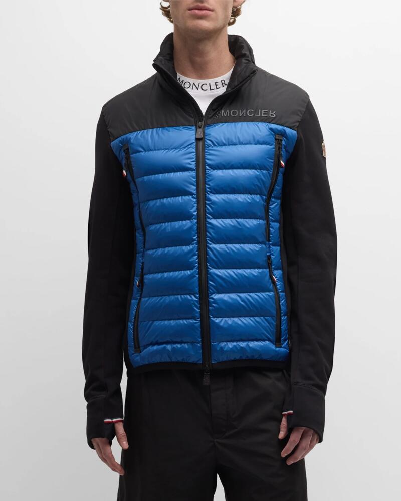 Moncler Grenoble Men's Combo Knit Puffer Down Jacket Cover