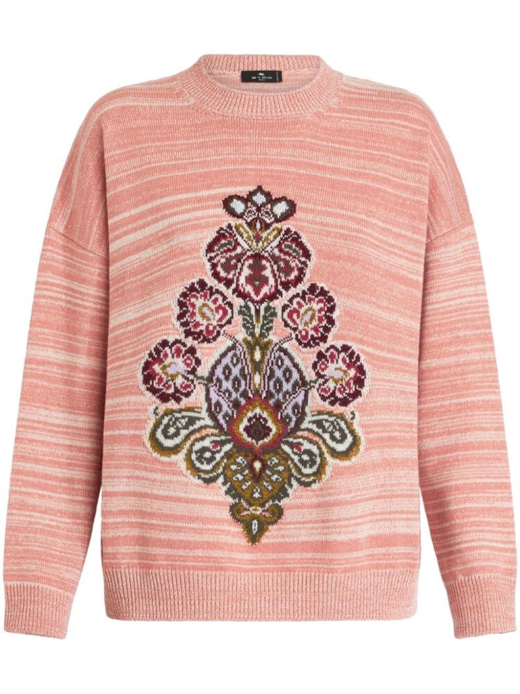 ETRO intarsia-knit wool-blend jumper - Pink Cover