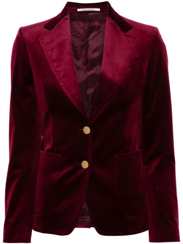 Tagliatore velvet blazer - Red Cover