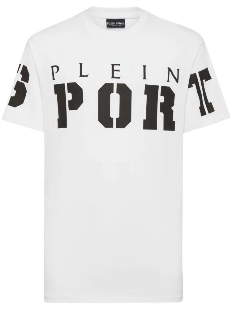 Plein Sport SS logo-patch cotton T-shirt - White Cover