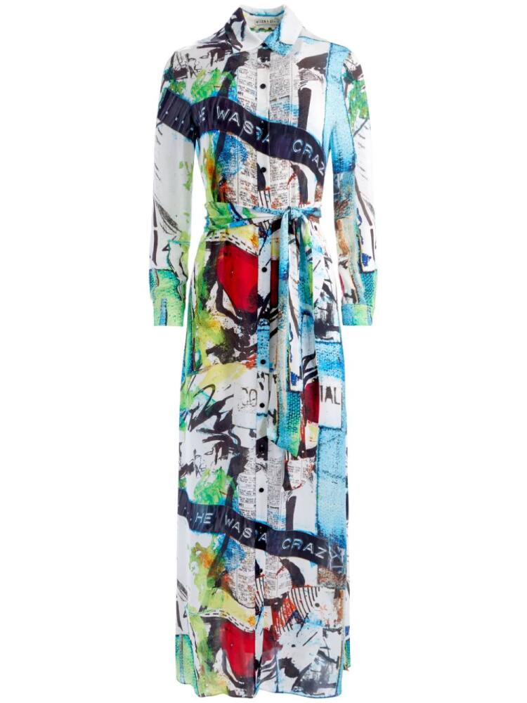 alice + olivia x Basquiat maxi shirt dress - Blue Cover