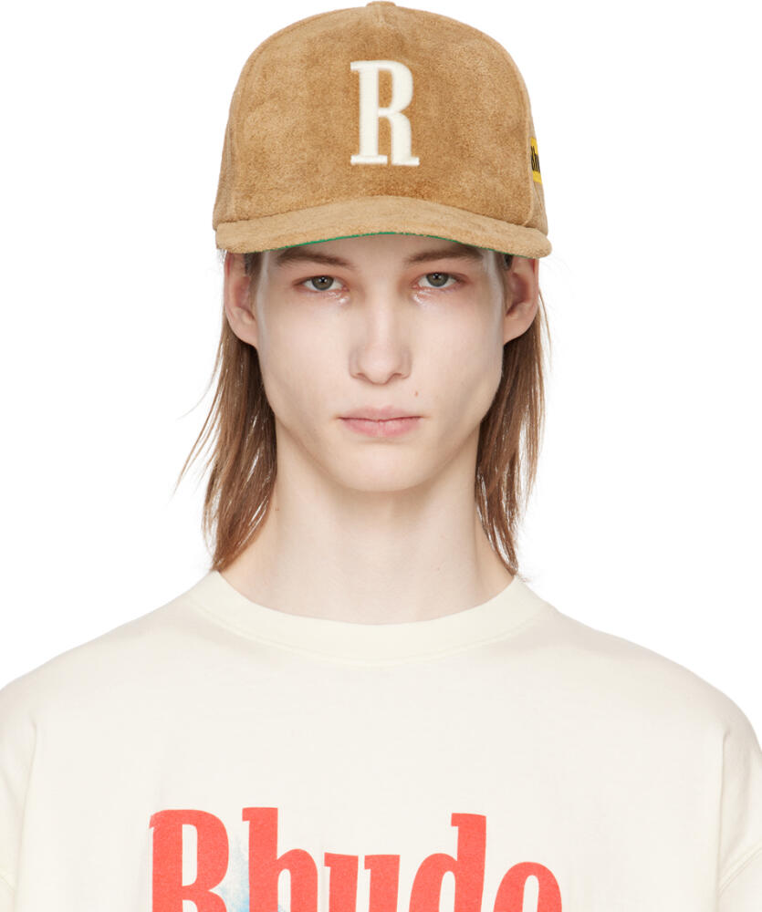 Rhude Brown Suede R Crown Cap Cover