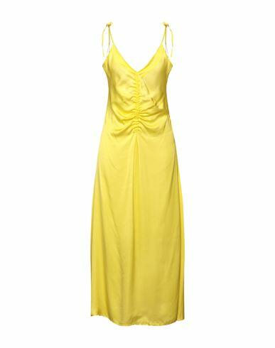 Vicolo Woman Maxi dress Yellow Viscose Cover