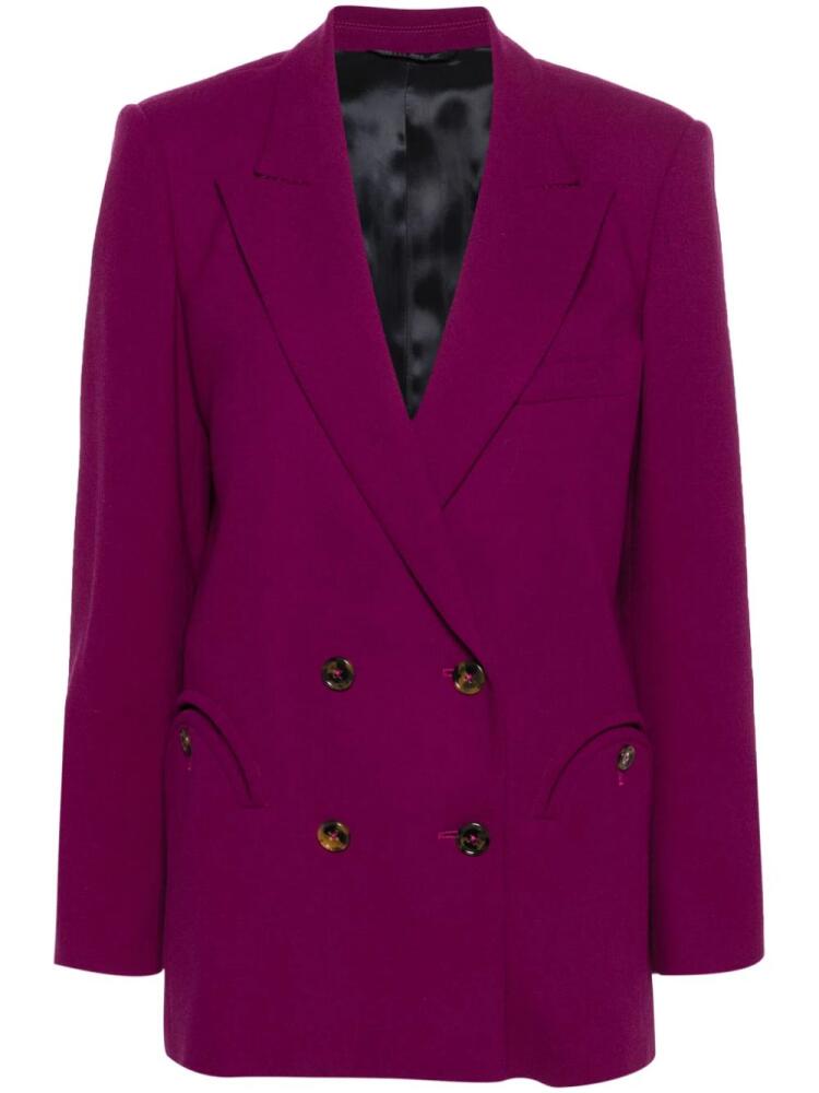 Blazé Milano Cool & Easy virgin wool blazer - Purple Cover