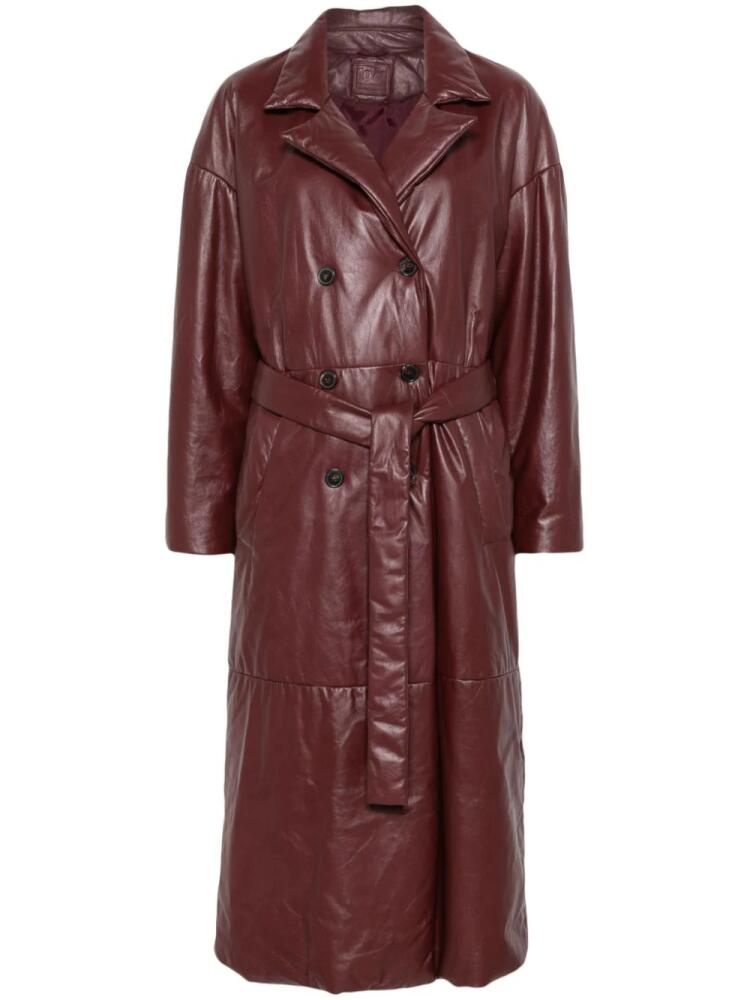 Desa 1972 leather trench coat - Red Cover