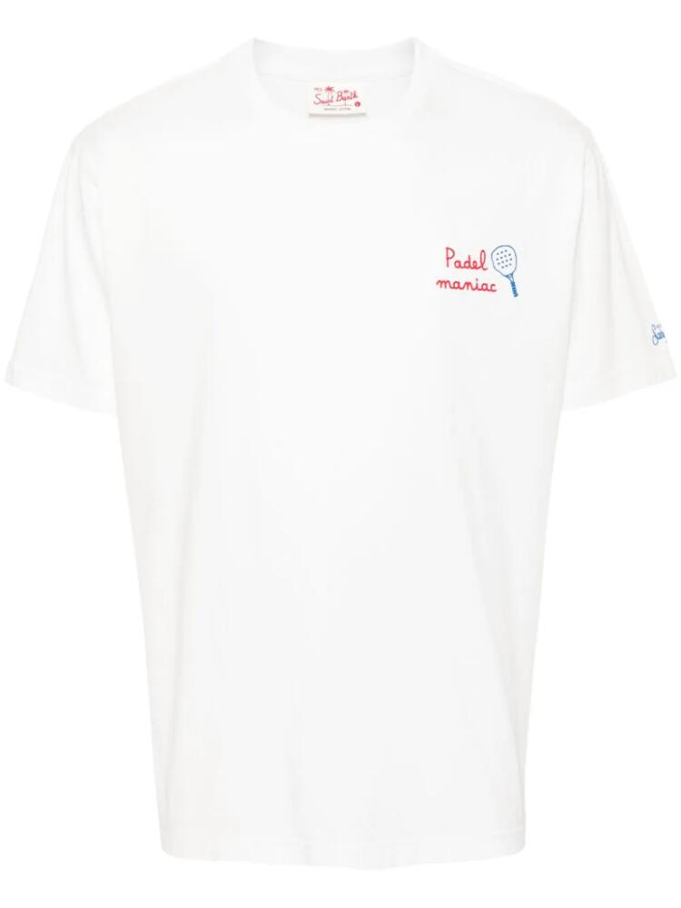 MC2 Saint Barth padel maniac-embroidered T-shirt - White Cover