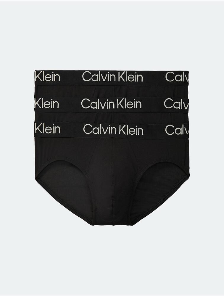 Calvin Klein Men's Ultra-Soft Modern 3-Pack Hip Brief - Black Cover