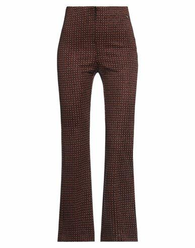 Rebel Queen Woman Pants Rust Polyester, Cotton, Metallic Polyester, Elastane Cover