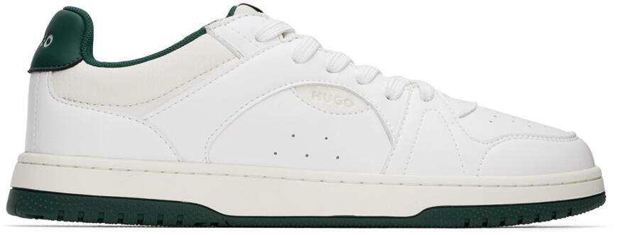 Hugo White Faux-Leather Sneakers Cover