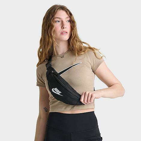 Nike Heritage Waist Pack in Black/Black Nylon/Polyester Cover