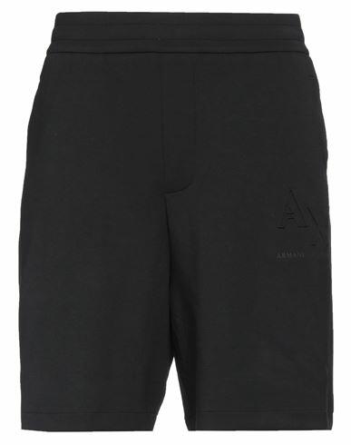 Armani Exchange Man Shorts & Bermuda Shorts Black Modal, Polyester, Elastane Cover