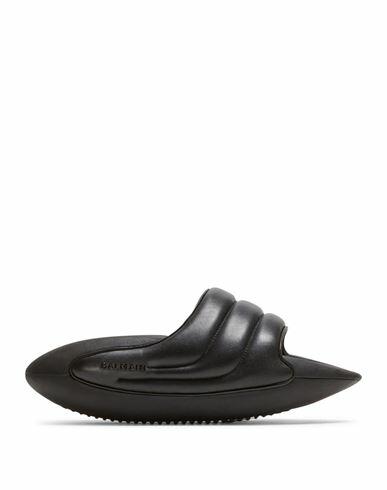 Balmain Man Sandals Black Cotton, Polyester Cover