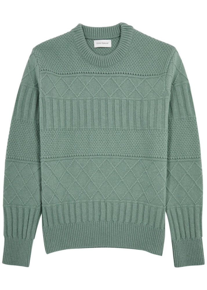 Oliver Spencer Blenheim Wool Jumper - Blue Cover