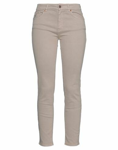 Avantgar Denim By European Culture Woman Pants Dove grey Cotton, Polyester, Rubber Cover