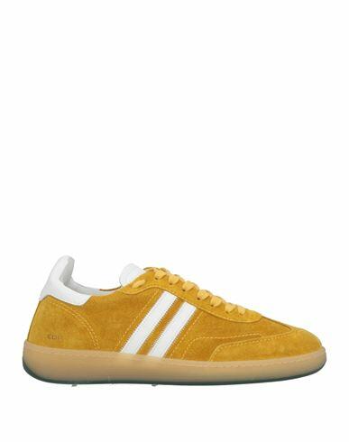 Ed Parrish Man Sneakers Ocher Leather Cover