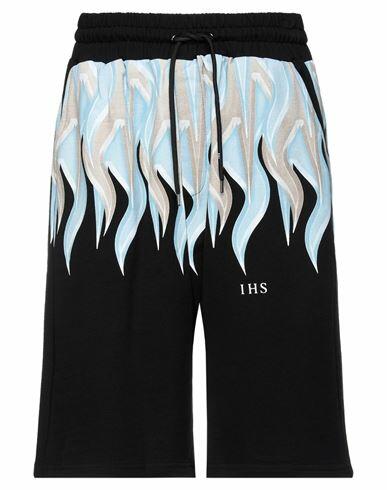 Ihs Man Shorts & Bermuda Shorts Black Cotton Cover