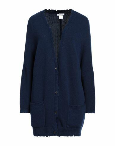 Avant Toi Woman Cardigan Midnight blue Merino Wool, Cashmere Cover