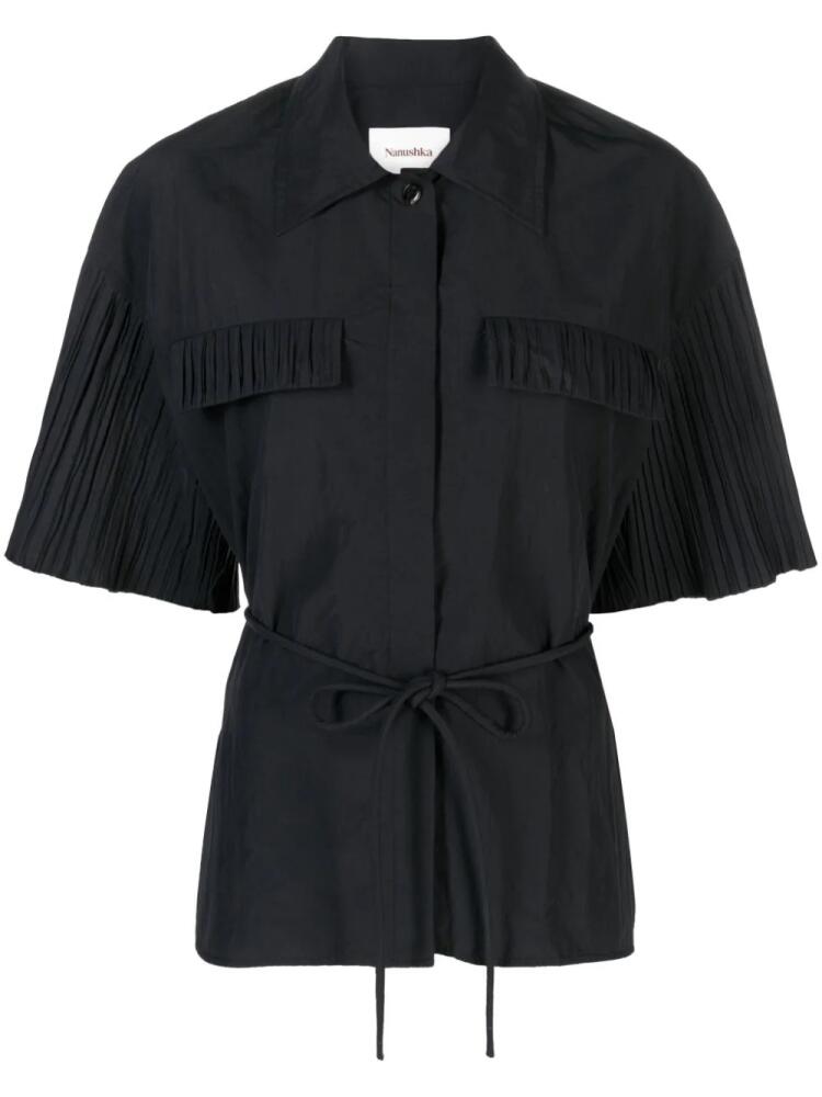 Nanushka Camara poplin shirt - Black Cover