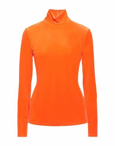 Victoria Beckham Woman T-shirt Orange Polyester, Elastane Cover