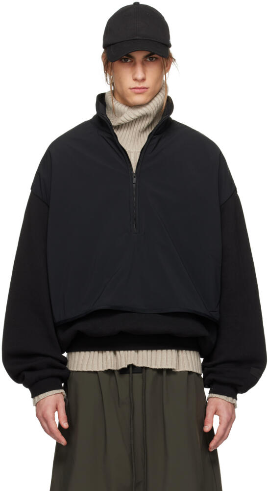 Fear of God ESSENTIALS Black Mock Neck Sweatshirt Cover