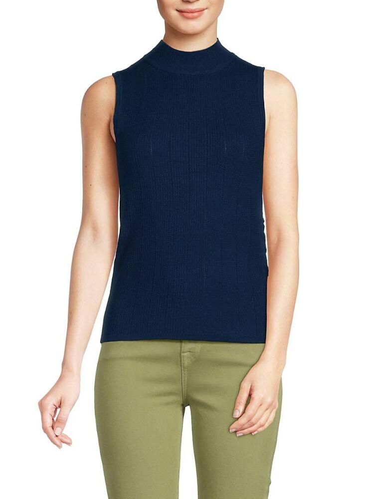 Saks Fifth Avenue Women's Solid Sleeveless Sweater - Marine Cover