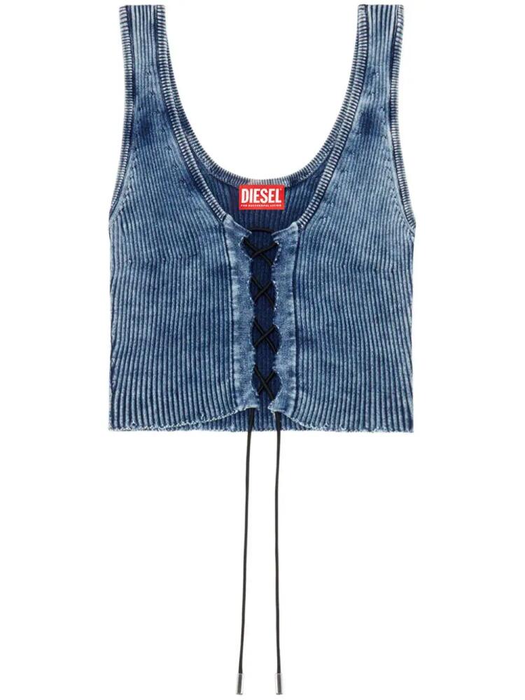 Diesel lace-up crop top - Blue Cover