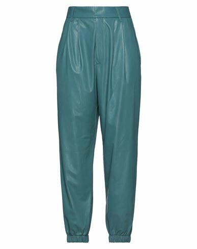 Aniye By Woman Pants Deep jade Polyester Cover