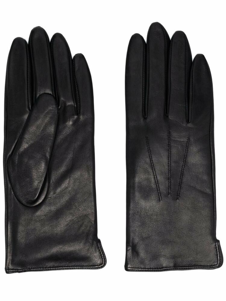 Aspinal Of London LADIES CASHMERE GLOVES BLACK SHEEP NAPPA L Cover