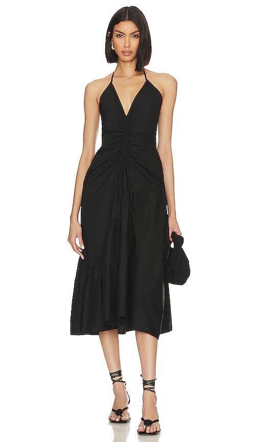 L'Academie Stanza Midi Dress in Black Cover