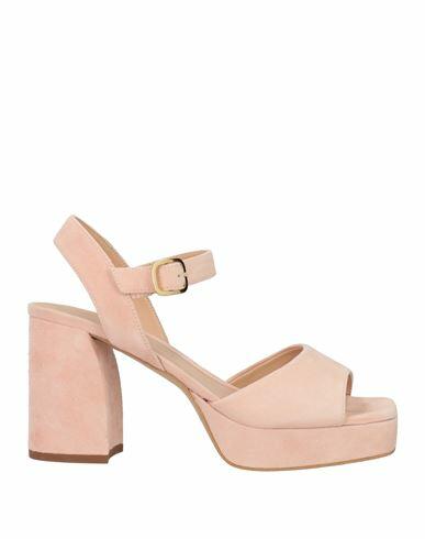 Unisa Woman Sandals Light pink Leather Cover