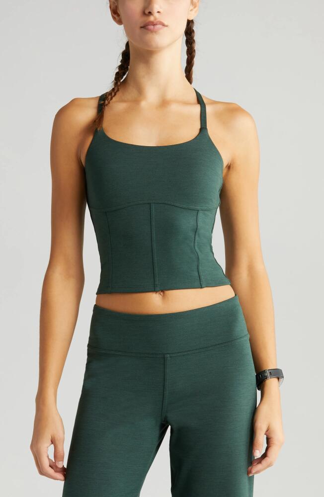 zella Soft Agile Support Crop Tank in Green Park Cover