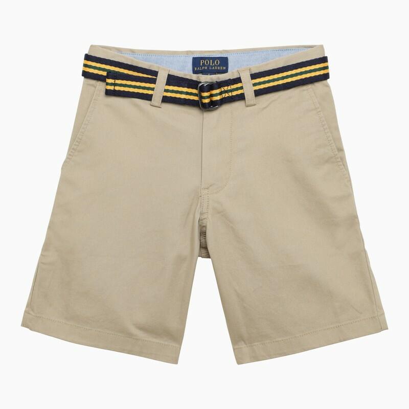 Polo Ralph Lauren Beige cotton bermuda shorts with belt Cover